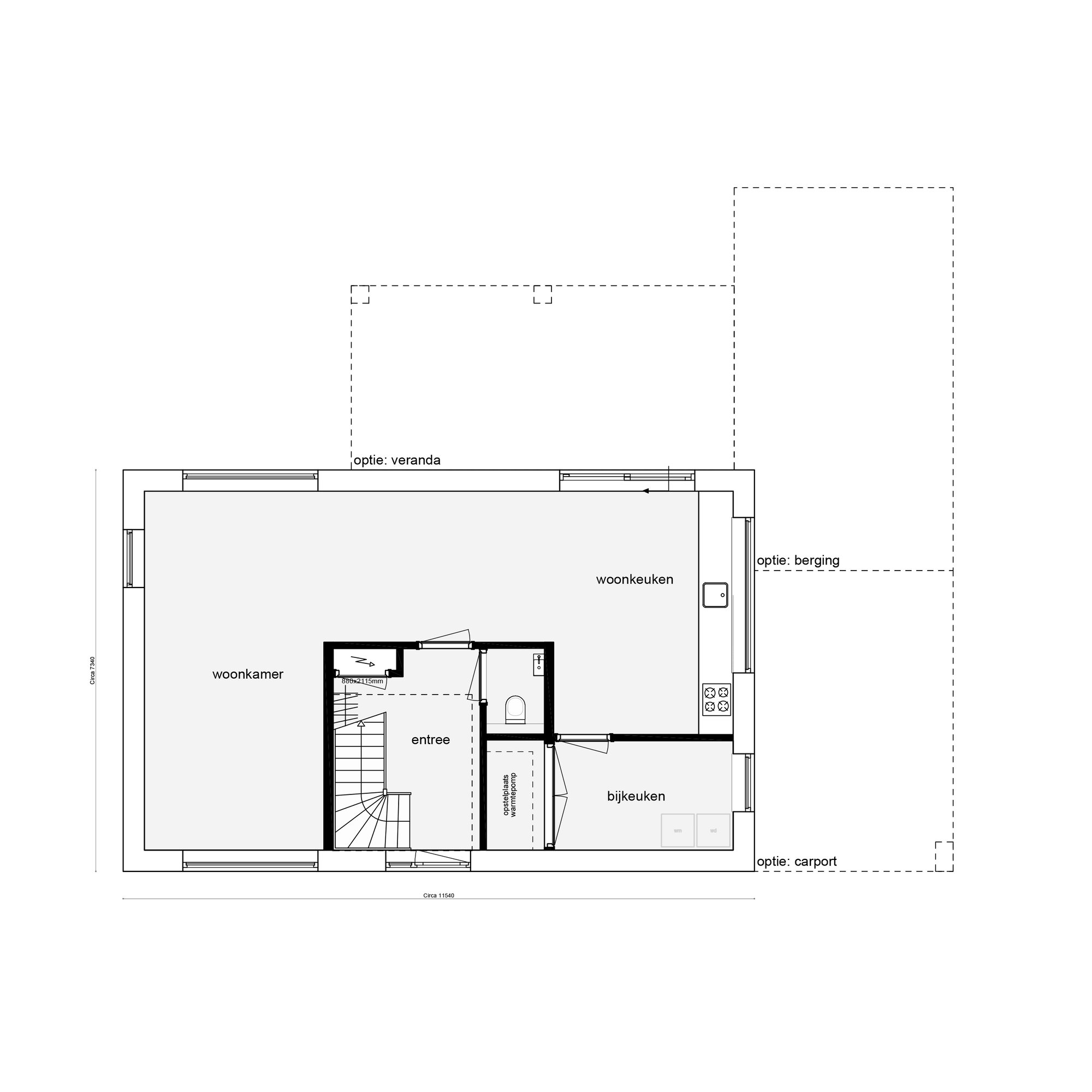 Inspiratieplattegrond - Kubistische woning (1)