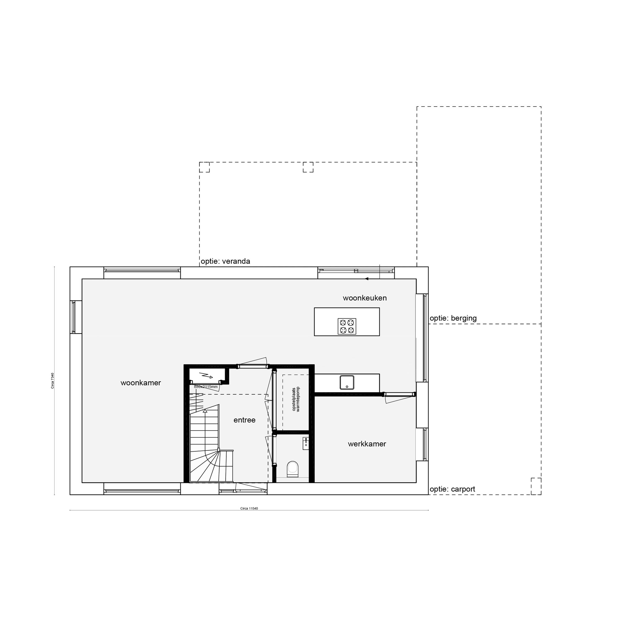 Inspiratieplattegrond - Kubistische woning (2)